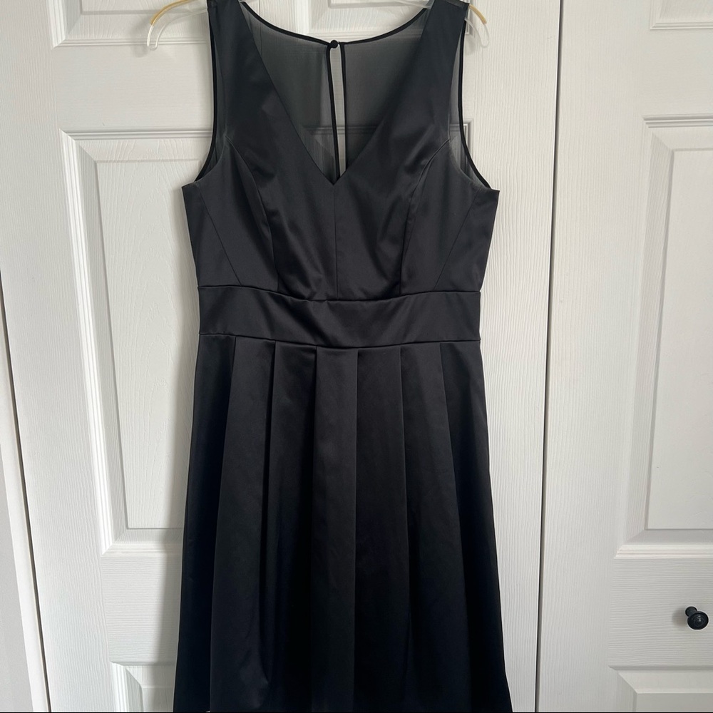 American Living black pleated formal short dress size 10